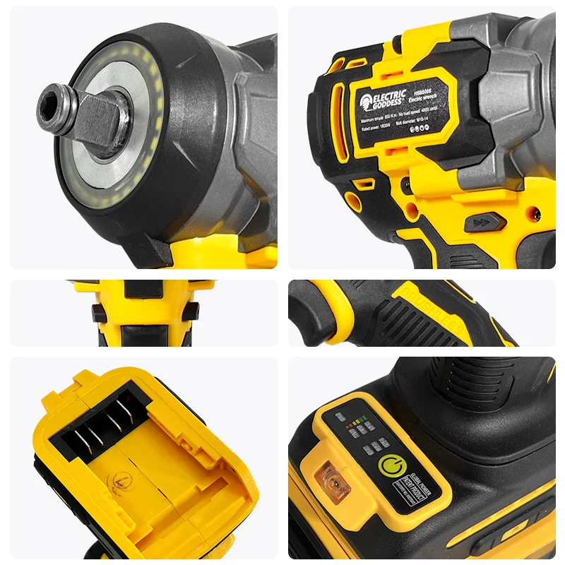 Imagem -06 - Motor Brushless Elétrico Deusa Dbs026 800n. Ferramenta Elétrica de Chave Elétrica sem Fio de Torque m Adequada para Bateria Dewalt de 20v