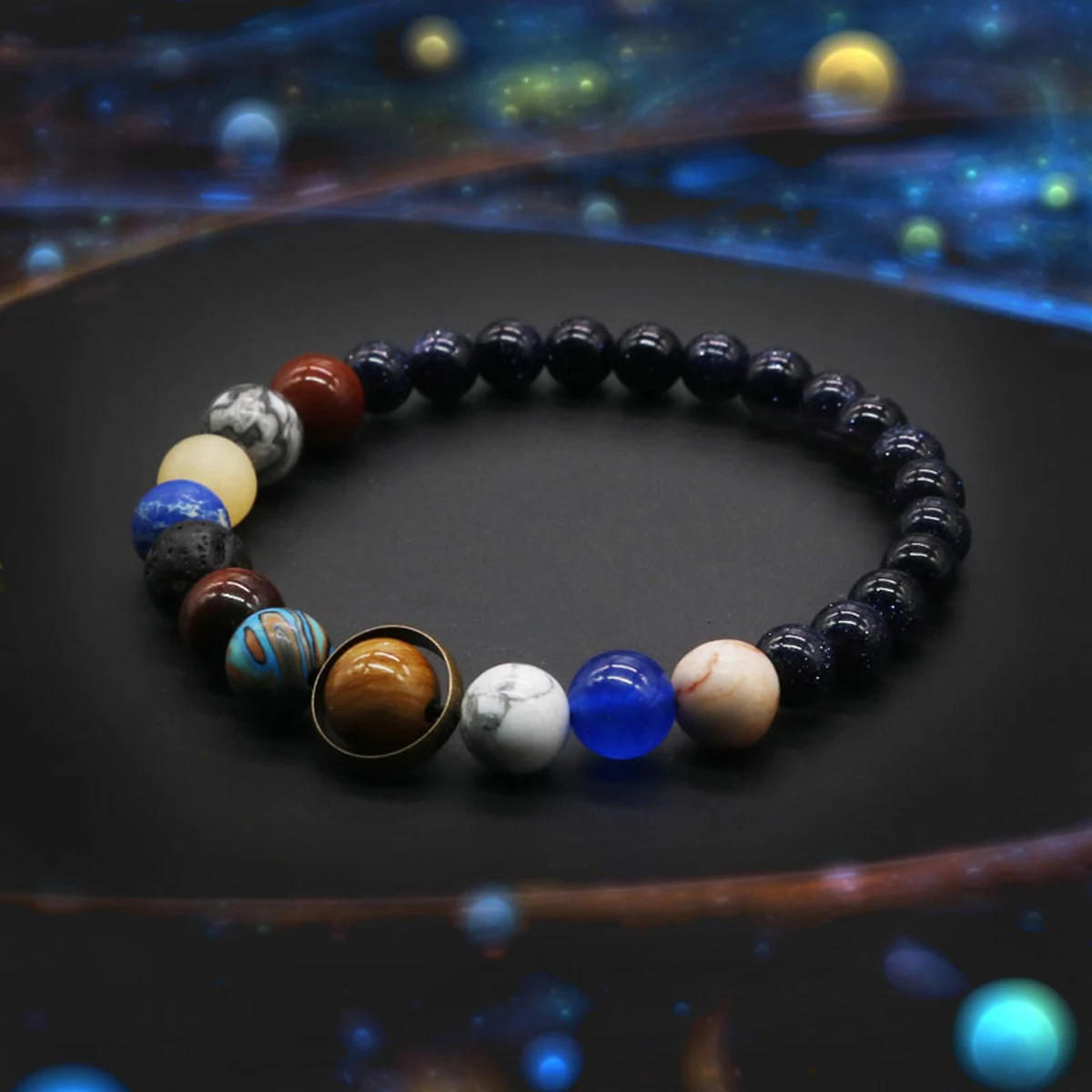 1 Pcs Hot Selling Cosmic Solar System Bracelet Eight Planets Couple Friend Sky Bracelet Jewelry Handmade Accessories Gifts