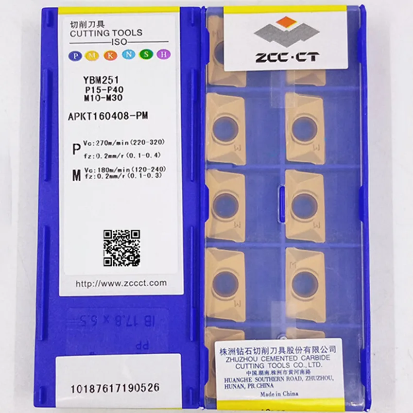 ZCC.CT APKT160408-PM YBG212/APKT160408-PM YBM251/APKT160420-APM YBC401 APKT160408 APKT160420 CNC carbide inserts 10pcs/box