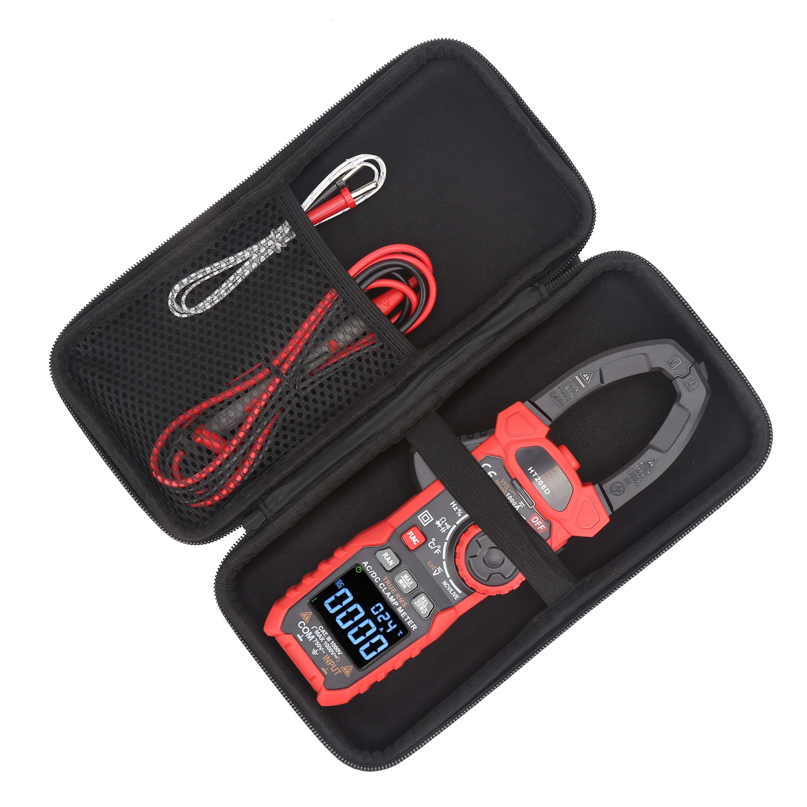 HT208D Digital Clamp Meter AC/DC Voltage Current NCV Tester Multimeter 6000 Counts new