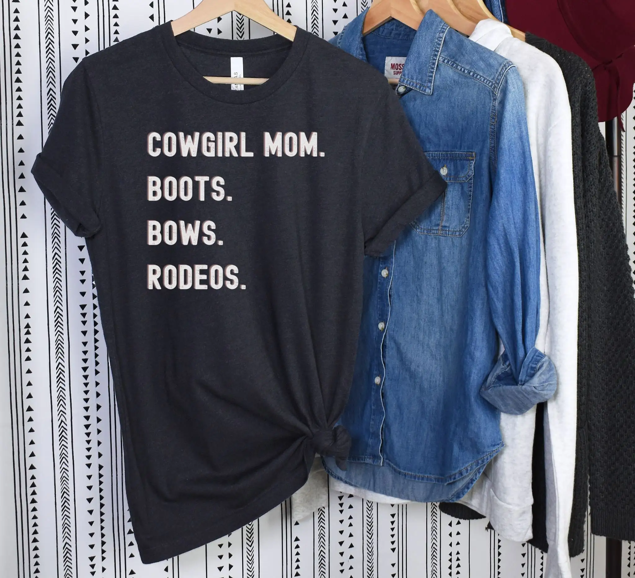 

Футболка Rodeo Mom для сезона, забавная ковбойская футболка в западном стиле для влюбленных