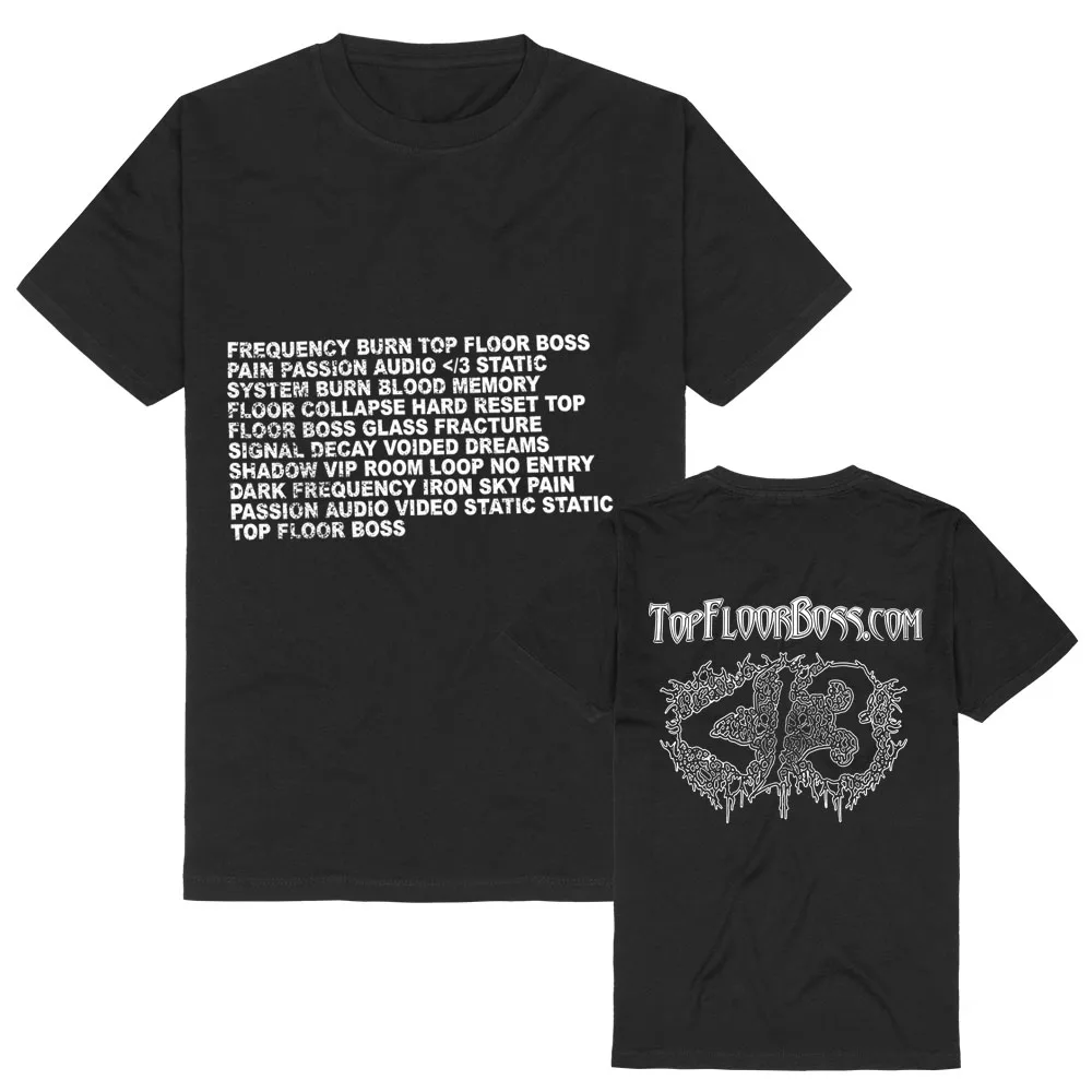 T-Shirt Destroy Lonely Top Floor Boss Poem, Streetwear foncé, style gothique Punk, impression de haute qualité, doux, 100% coton, pour femmes et hommes