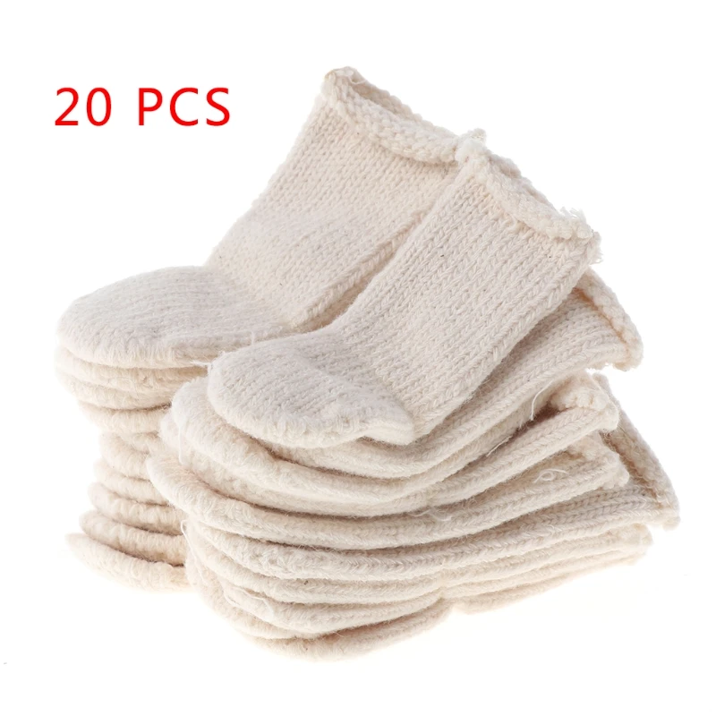 20Pcs Cotton Finger Guards Cots Avoid Prints Clean Polish Craft Tool