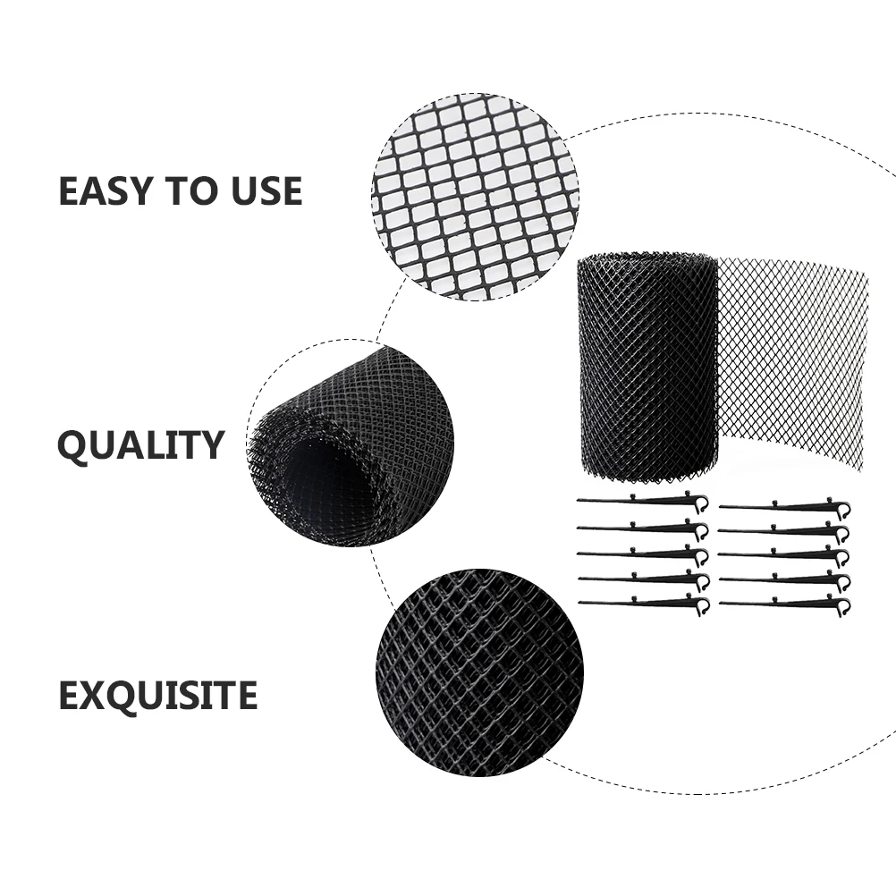 

1 set 1 Set Plastic Gutter Guard Drainage Mesh Leaf Block Net Garden Yard Waterproof Protective Anti-Clogging Cover For Home Use