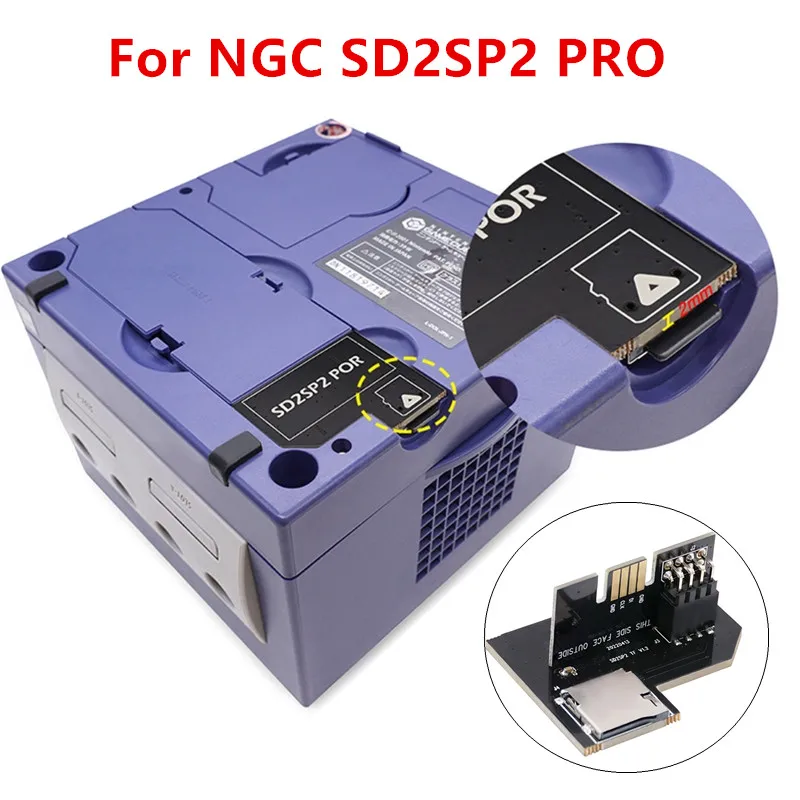 Hotsale V1.3 SD2SP2 Pro SD بطاقة محول تحميل SDL مايكرو SD بطاقة TF قارئ بطاقات لنينتندو Gamecube NGC NTSC المنفذ التسلسلي 2