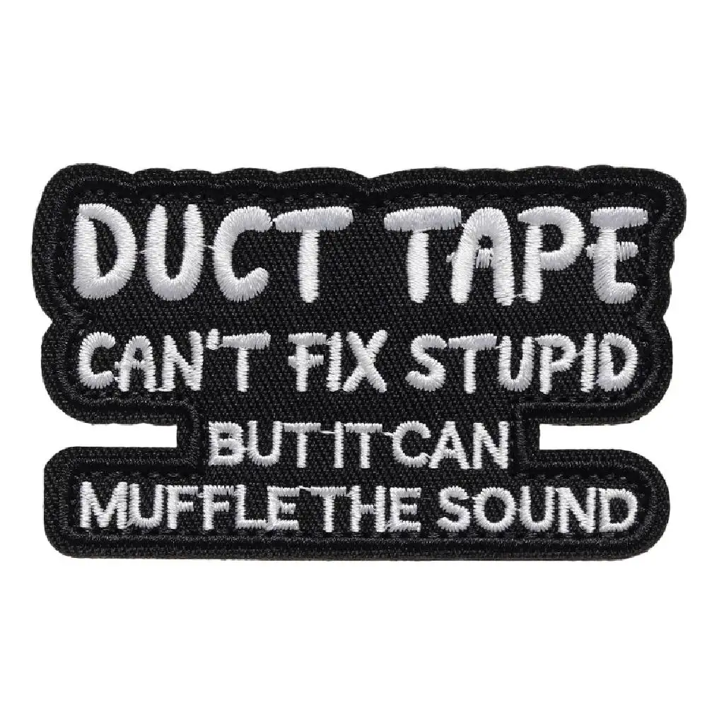 شريط DUCT مضحك ميمي التكتيكية فيلكروس التصحيح هوك وحلقة السحابة-شارة معنويات مطرزة عسكرية لحقيبة الظهر مول في الهواء الطلق
