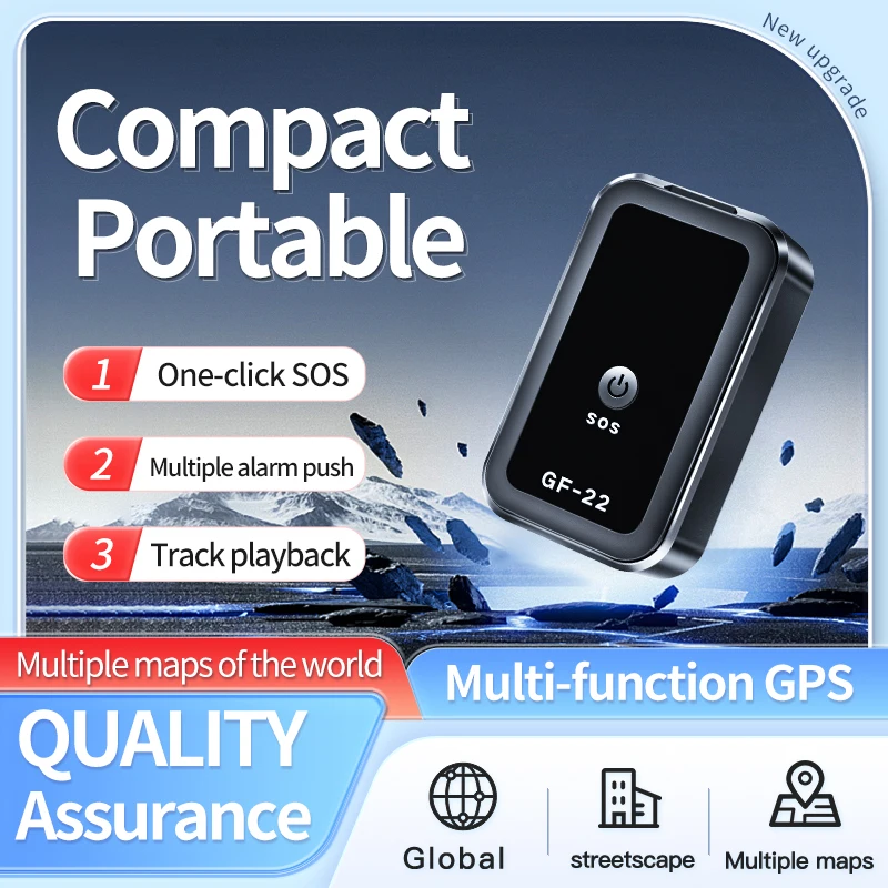 Mini GF22 Car Tracker Motorcycle Magnetic GPS Locator Anti-Lost SOS Automatic Alarm Tracking Device SlMMessage Positioner