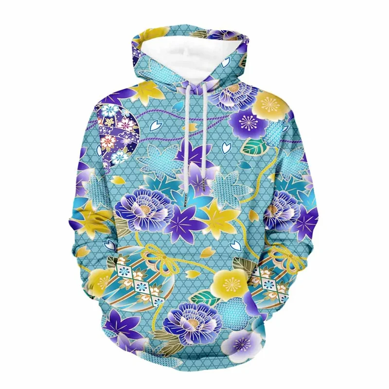 Autumn Floral 3D Print Hoodies Men Women Fashion Casual Sweatshirts Oversized Long Sleeve Hoodie Pullovers Tracksuit Clothing