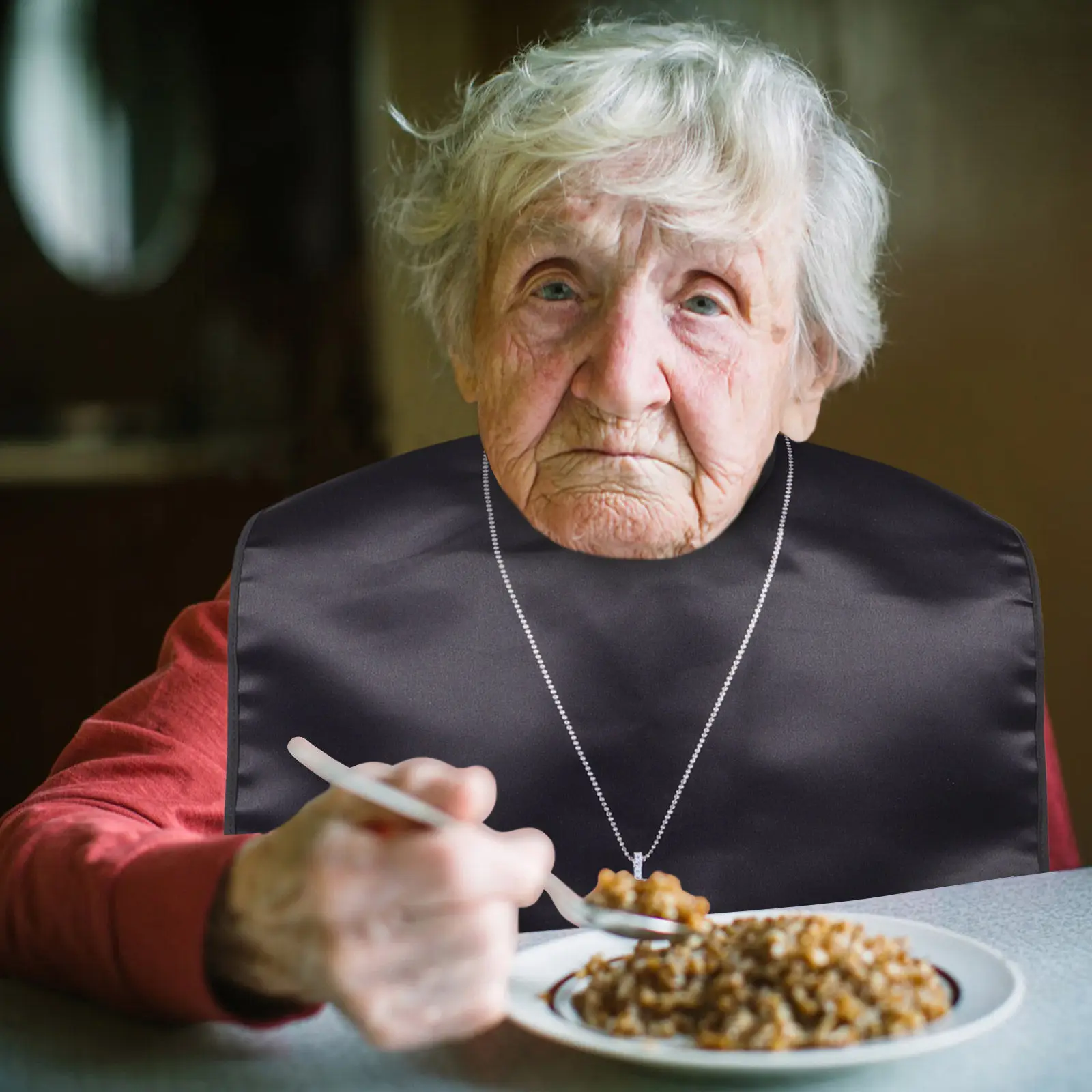 

Многоразовый водонепроницаемый фартук-нагрудник для взрослых и пожилых людей, устойчивый к пятнам, для защиты при приеме пищи, для ухода за больными и домов престарелых