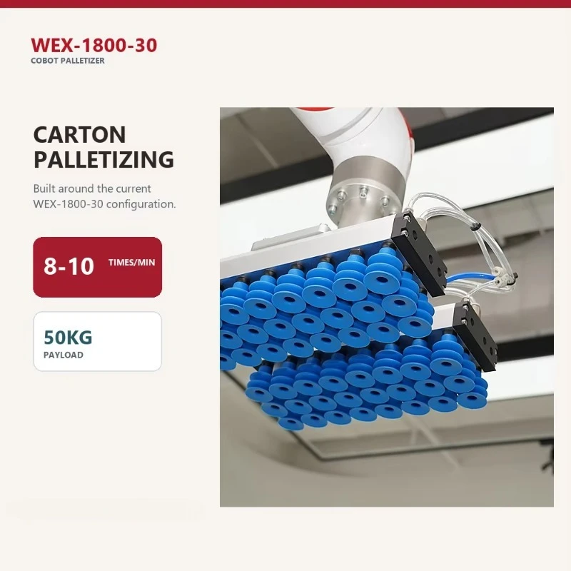 Logistics Warehouse Collaborative Robot Palletizer for Carton Shipping, Case Stacking and Material Handling for Pallet Loading