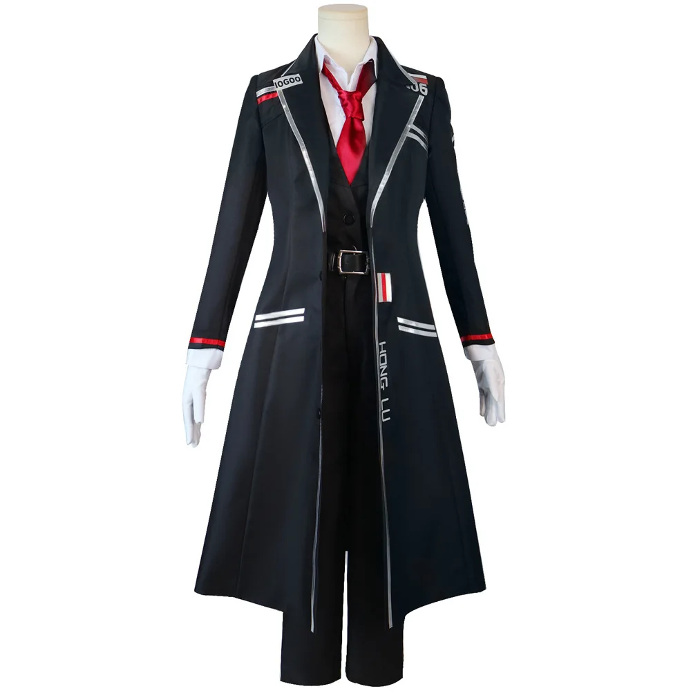 Game Limbus Company Faust Cosplay Costume Adult Unisex Black Coat Top Pants Uniform Suit Halloween Outfit Performance