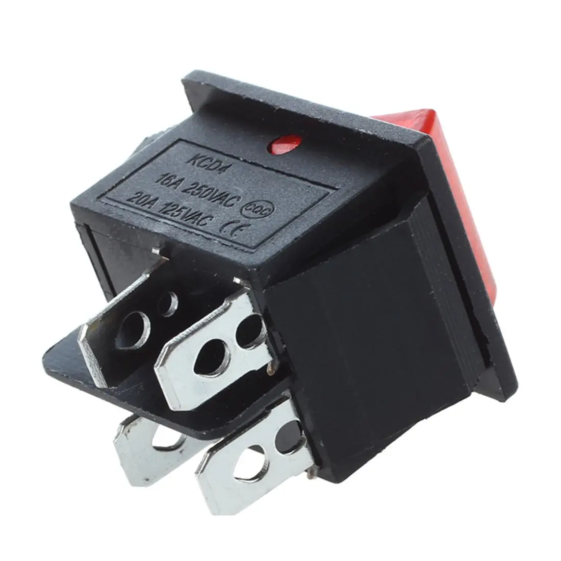 A003 2 Pcs KCD4 DPST 4 Pin Rocker Boat Switch 15A/20A AC 250V/125V