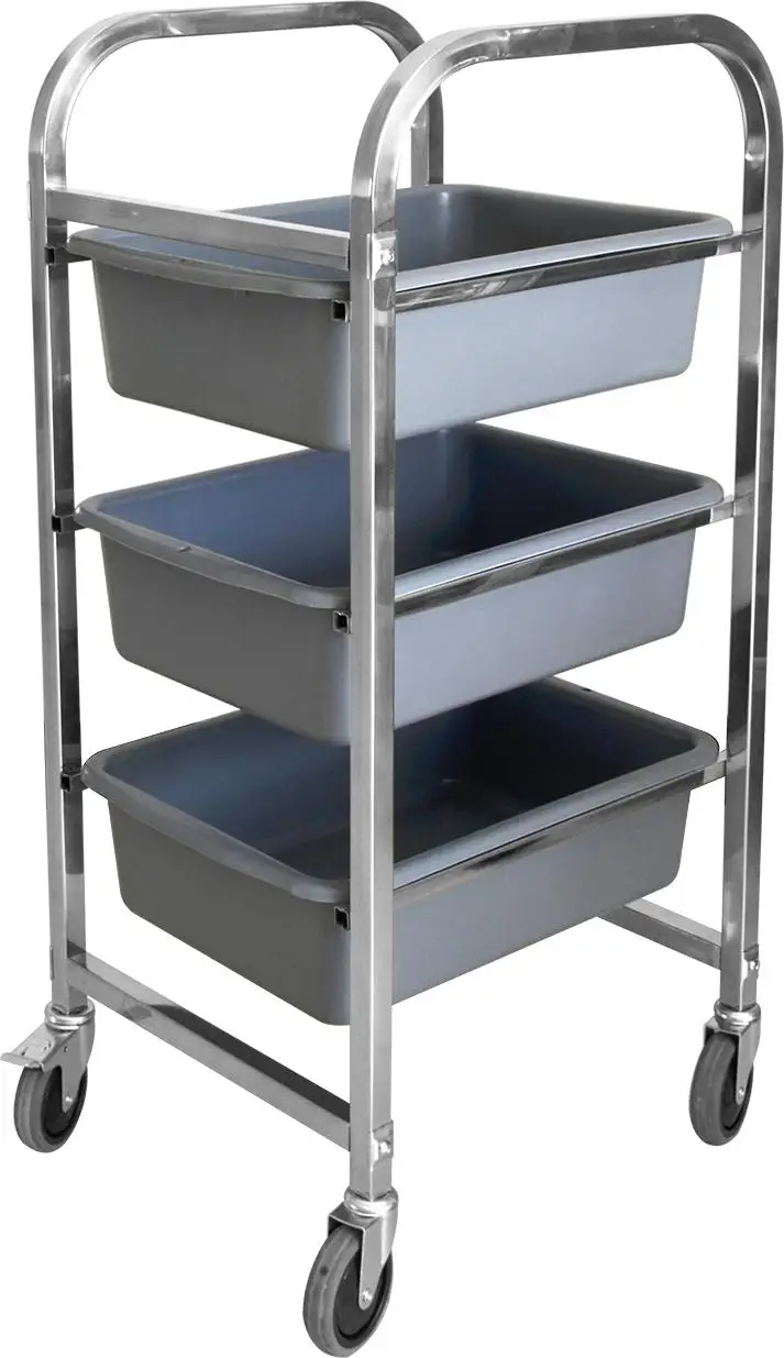 3 Layers Cleaning Trolley Service Trolley Cart For Hotel Restaurant Kitchen