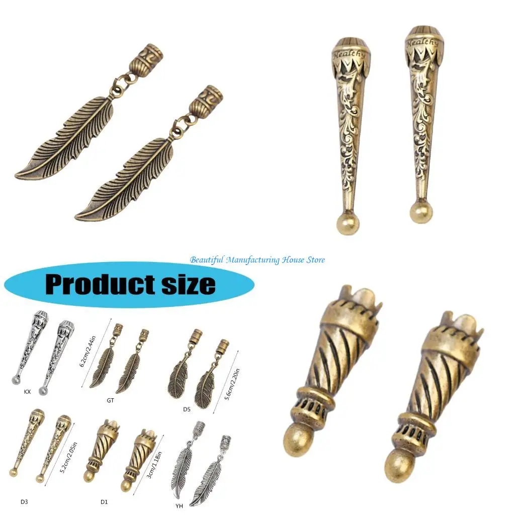 E56A Stylish Bolo Tie Necktie Clasp Decoration Engraved Bronze Pendant For Formal And Casual Outfit