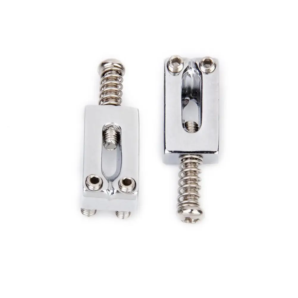 

6 Pcs Electric Guitar Bridge Saddles Silver Hard Copper 0 79x0 39 Inch Durable Tremolo Replacement Accessories