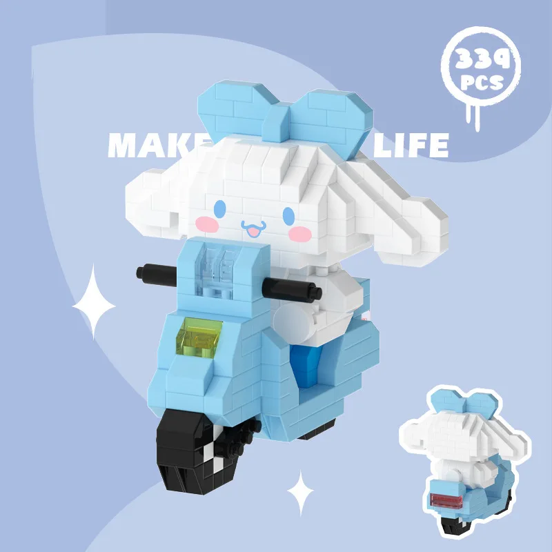 Cartoon Anime Hello Kitty Blöcke Kuromi My Melody Cinnamoroll Maus Bausteine Puppe Spielzeug Kinder Geburtstagsgeschenk