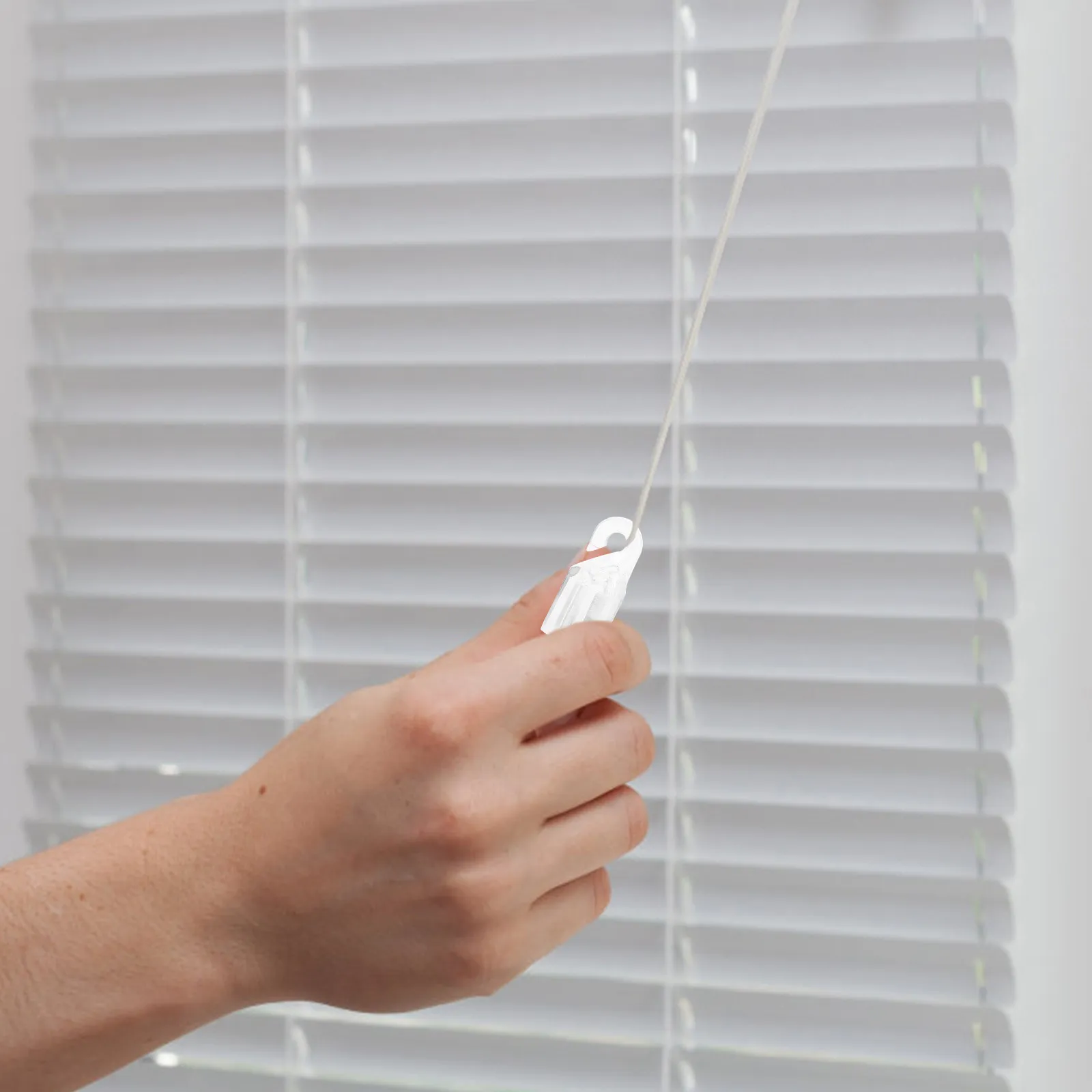 10Pcs Clear Pom Plastic Blind Wand Hooks for Curtain Blinds Rods Universal Tilt Rod Hook Replacement Easy Install No Tools