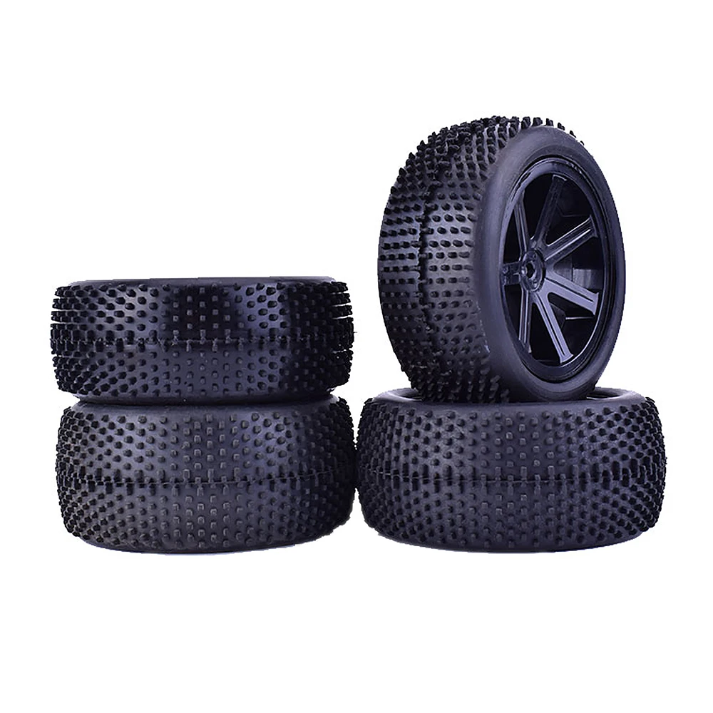 4Pcs ZD Racing 85mm Wheel Hub Rim & Rubber Tires For 1/10 Off-Road RC Car Buggy
