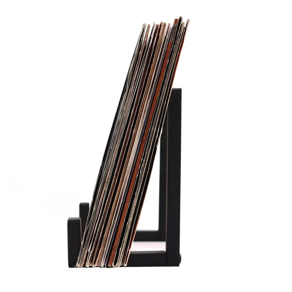 

Retro Rack Iron Holder Minimalist Metal Storage Stand Heavy Duty Organizer for Vinyl Records Photos Long-lasting Preservation