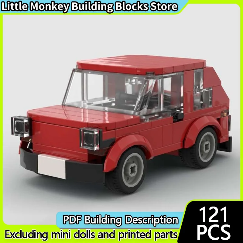 City Car Model MOC Building Bricks Urban Compact Cars Modular Technology Children Holiday Gifts Assemble Toys Suit
