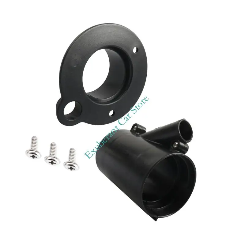 Black ABS Split Flange And Rigging Sleeve For Organized Boat Cable And Hose Organization