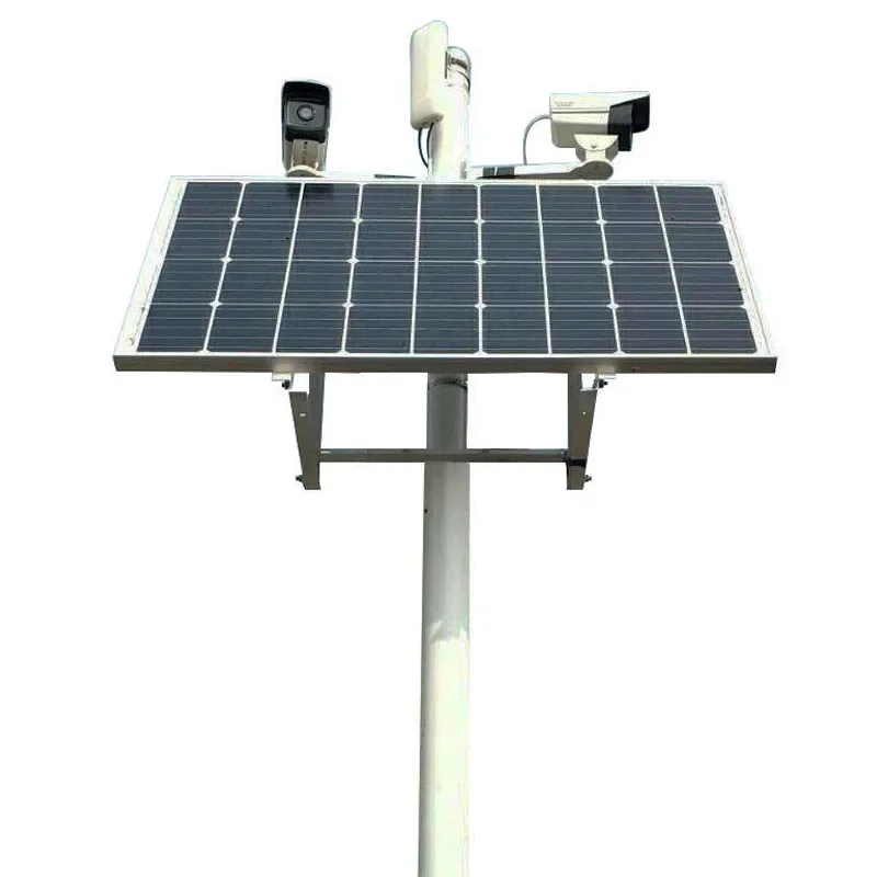 

100W60AH DC Solar Battery 12v Lithium Solar Street Light With Cctv Camera 4g Solar Power Setup For Home