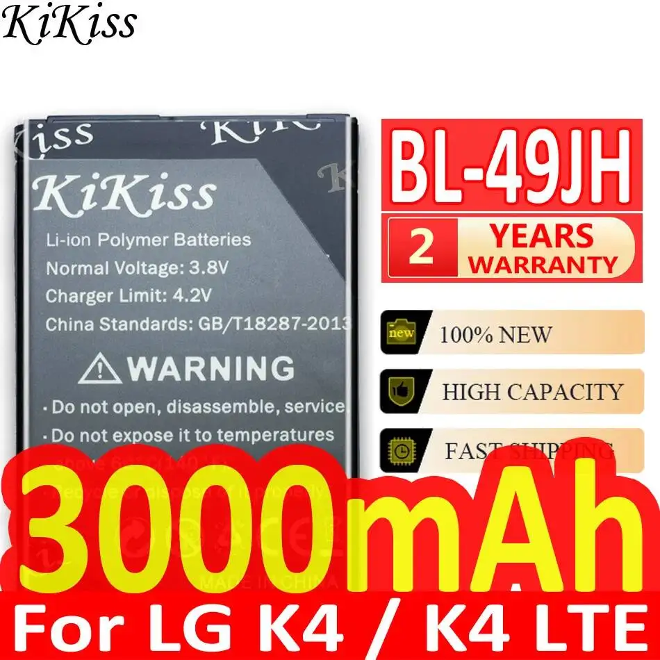 BL-49JH Mobile Phone Battery 3000mAh For LG K4 K4 Lte K130E K120E K120 K3 LS450 BL 49JH Durable Long Lasting