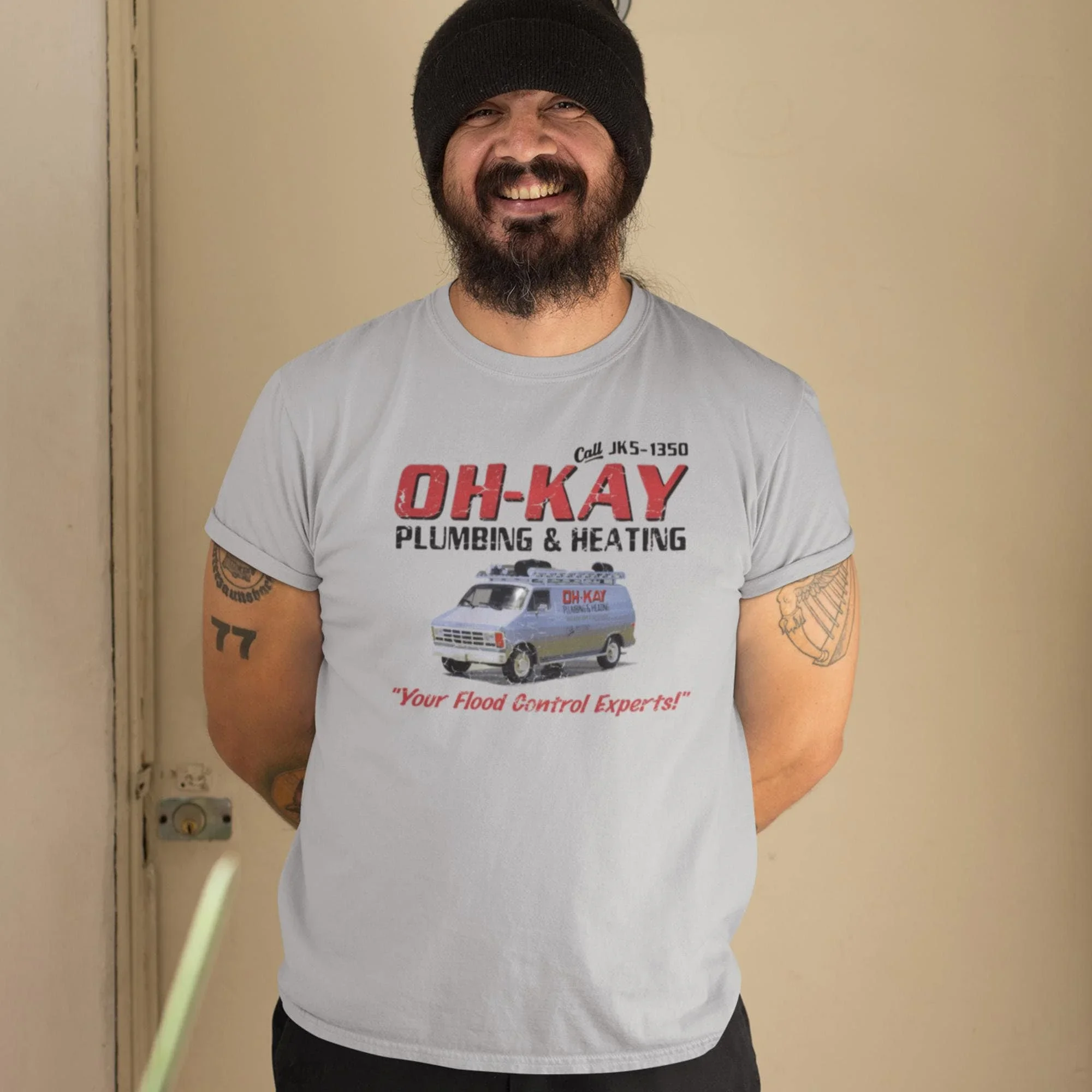 OH KAY Plumbing And Heating Home Alone T Shirt Christmas Classic Movie Holiday Film