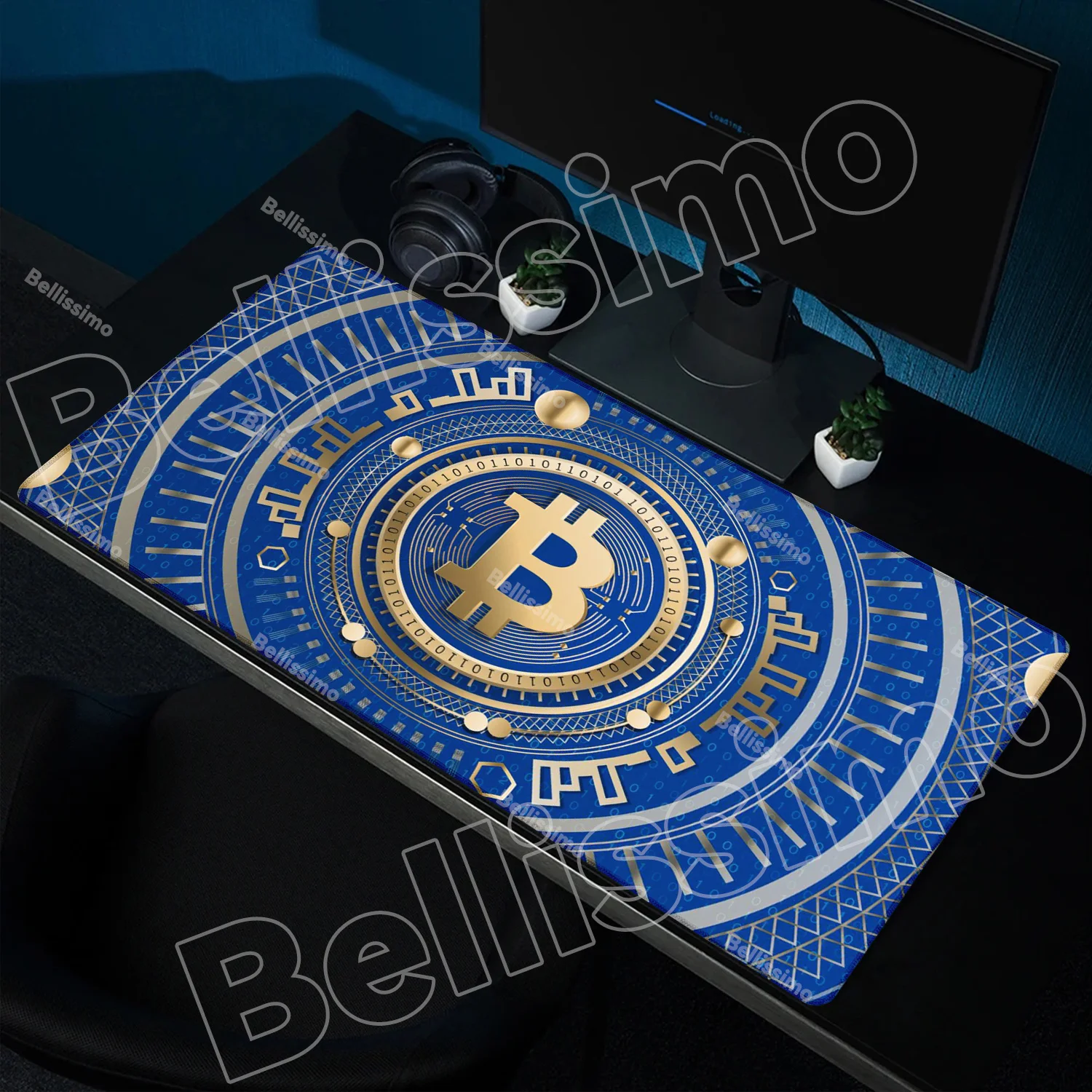 

Bitcoin Mouse Pad PC Accessory Mouse Pads For Desk, Gaming Rubber Decorate desktop Mouse Pad with Edges and Non-Slip Rubber Base