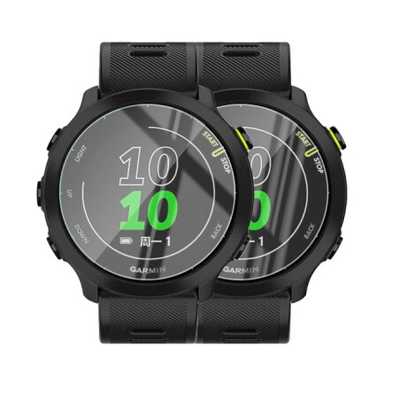 2 قطعة طبقة رقيقة واقية من الزجاج المقسى لـ Garmin Forerunner 55 Forerunner 158 واقي للشاشة مضاد للخدش ملحقات الفيلم