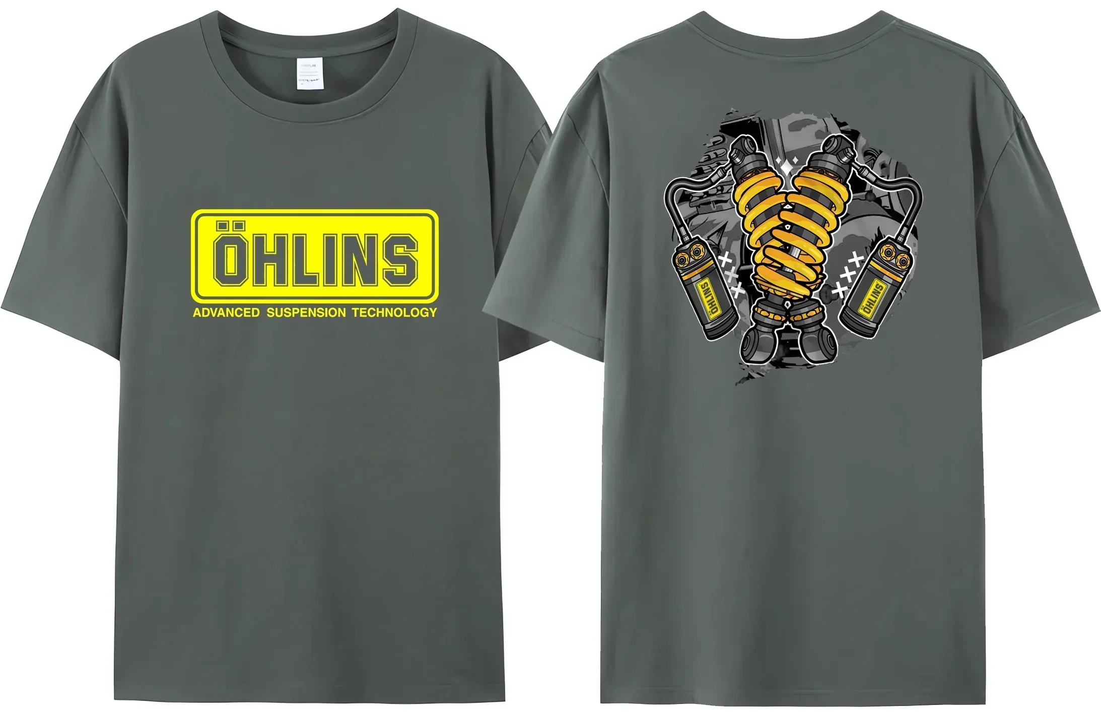 2024 Men's T-Shirt Ohlins Sports Racing T-Shirt Reversible Shock Ohlins RXF34 M.2 Printed Comfort topNO.1