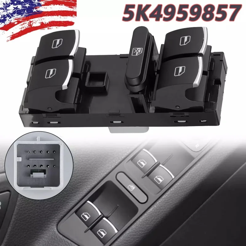 

5-й 959857 Для VW Golf 5 6 GTI MK5 MK6 Jetta Tiguan Passat B6 CC Seat Leon MK2 Fabio главный переключатель стеклоподъемника, кнопка управления