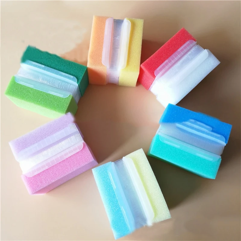 6Pcs Children Baby Bath Sponge Brush Adult Baby Body Wash Brush Clean Brush