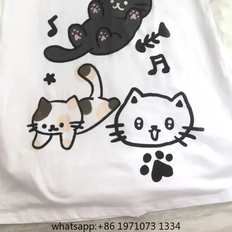 Japanese Patchwork Women Off Shoulder Graphic T Shirts Kawaii Cute Cartoon Print T-shirt Top Summer Y2k Aesthetic Grunge Tees view 4