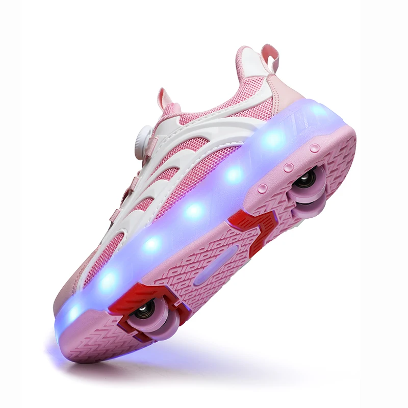 Boys and girls roller skates with lights outdoor roller skates Detachable wheel shoes Children's running shoes