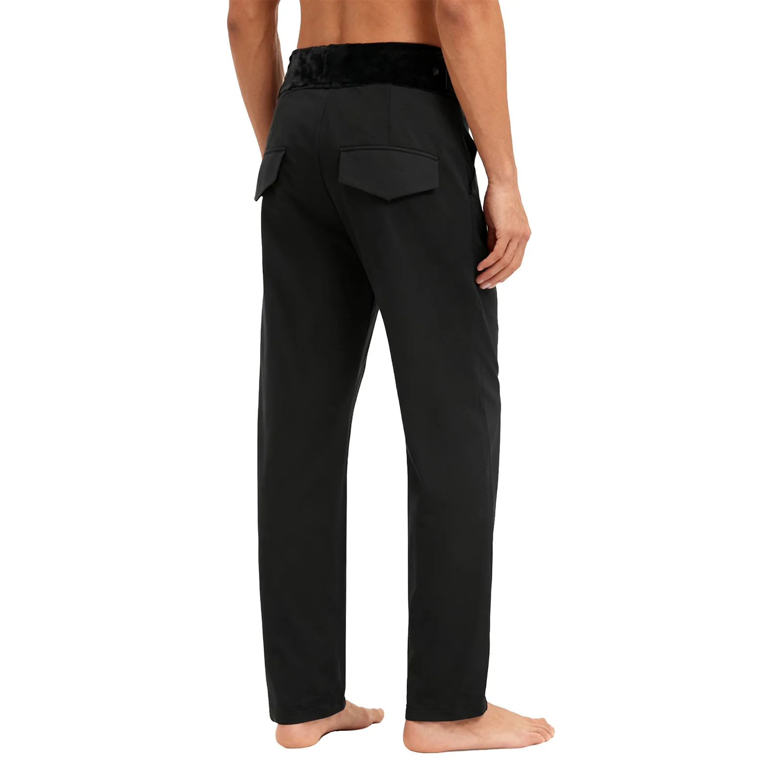 الرجال اللاتينية ملابس رقص الرقص السراويل مطوي بنطلون مع جيوب لمسابقات أداء قاعة الجاز رومبا تانجو السالسا