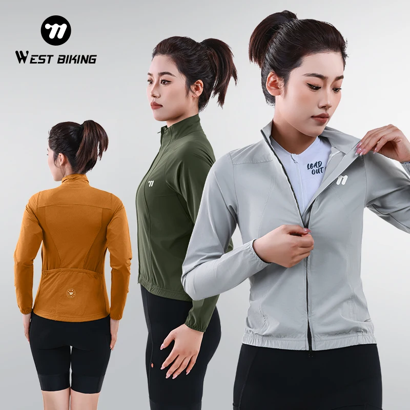 

Mountain Bike Windbreaker Spring Summer Thin Breathable Cycling Clothes Waterproof for Women's Sports Running Hiking