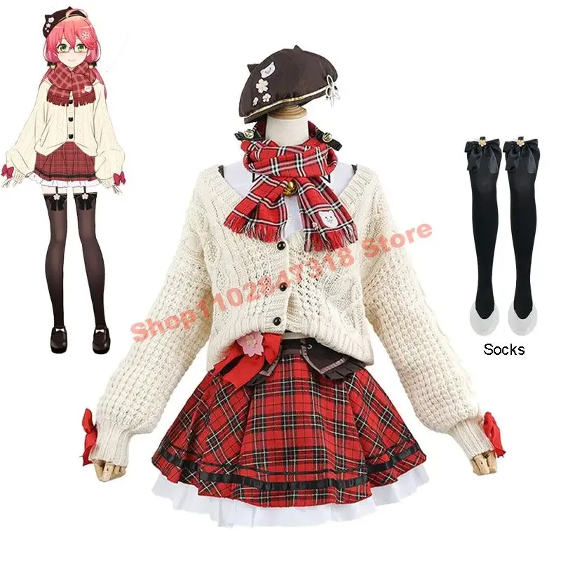 

Hololive Vtuber Sakura Miko Cosplay Costume Virtual YouTuber 35P Nya Hello Anime Girls' Daily Clothing