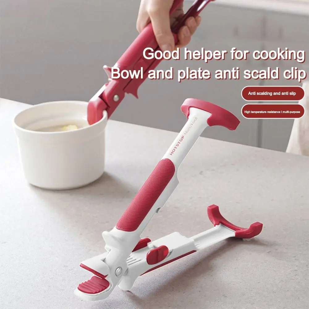 

New 2in1 Anti Scalding Clip Non-slip Silicone Anti Scalding Holder Save Effort Kitchen Bowl Dish Clip Kitchen Gadget