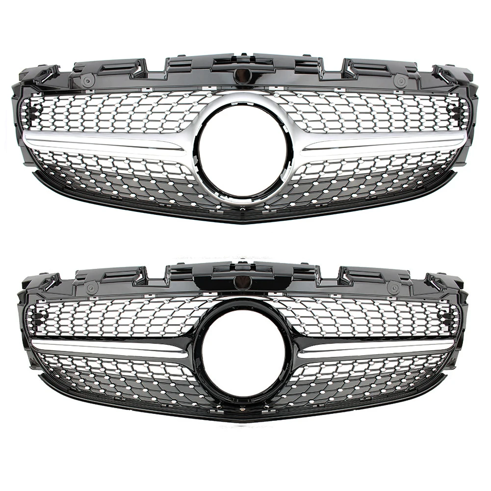 Front Racing Billet Bumper Grille Upper Cover For Mercedes-Benz R172 SLC-Class 2016-2020 SLC180  SLC300 SLC 43AMG