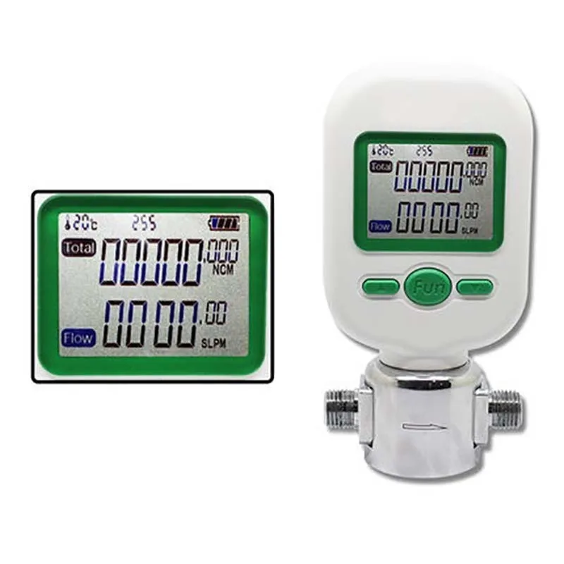 digital gas mass flow meter portatil gas air flow rate tester digital display meter menor preco mf5706 025l por min 01