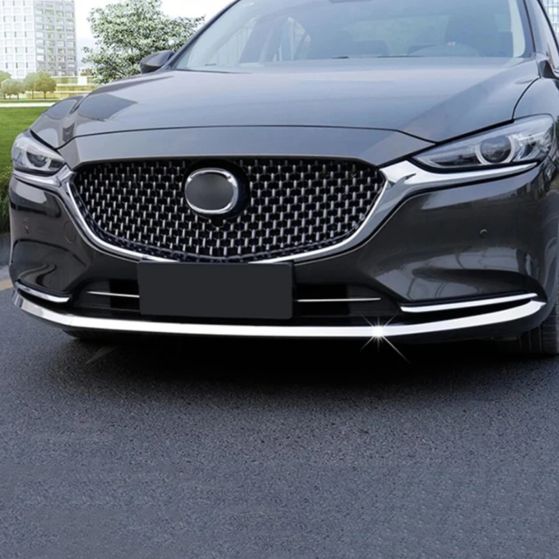 For Mazda 6 Atenza 2020-2023 Front Bottom Bumper Plate Front Lower Bumper Grille Grill Mesh Stripes Exterior Accessories