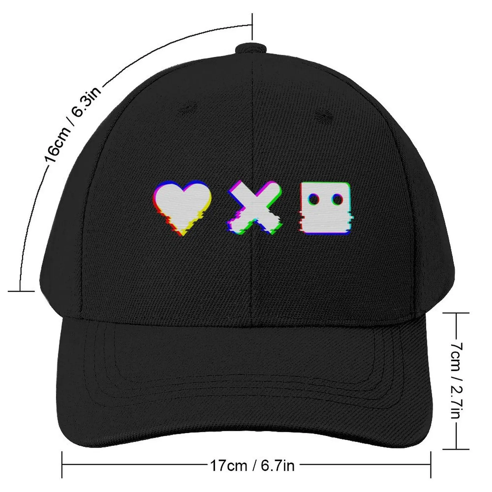 love death robots -Glitch Effect Baseball Cap Military Cap Man cute Custom Cap Cosplay Men Women's