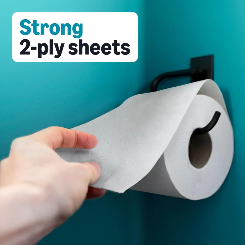 2-lagiges weiches Toilettenpapier, 30 Rollen (5 Packungen à 6), entspricht 185 normale Rollen, Verpackung kann variieren