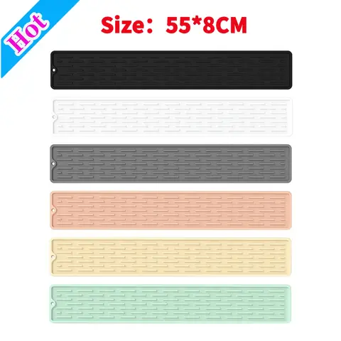 1 पीस होम गैजेट्स सिलिकॉन नल मैट वाटरप्रूफ सफाई नल स्पलैश कैचर मैट हीट-इंसुलेशन होम बाथरूम एक्सेसरीज़ के लिए 10 best sales सिंक स्प्लैश गार्ड - №5