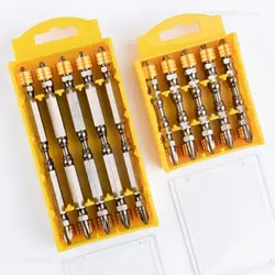 PH2 Magnetic Screwdriver Bits Set Anti Non-slip Magnetic Batch Head 1/4 Hex Shank 65mm 110mm Cross High Hardness Hand Drill Bit