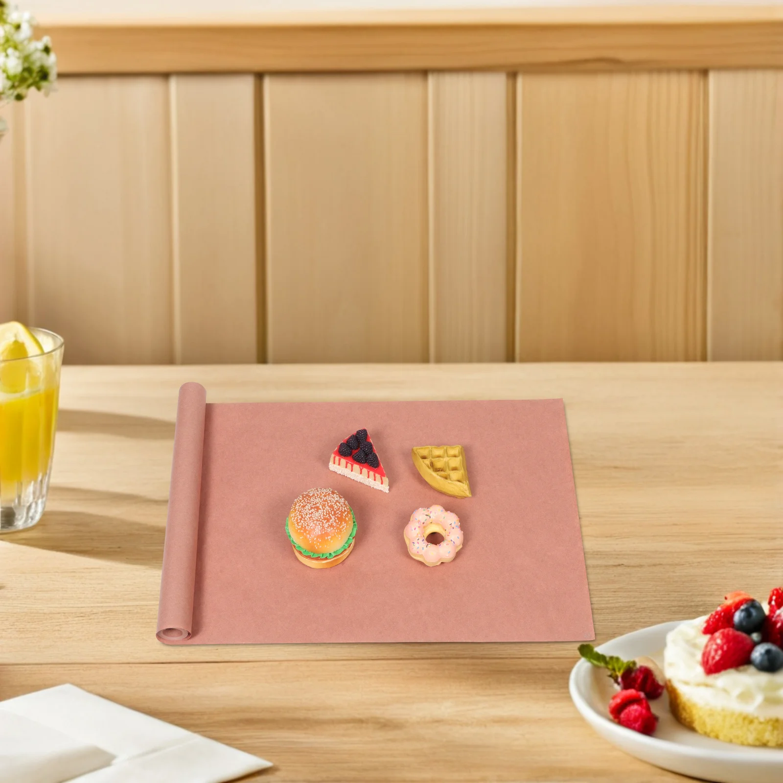 

1 Roll Butcher Paper Roll High Temp Resistant Non Stick Paper for Meat Smoking Barbecue Food Wrapping Bread Supplies