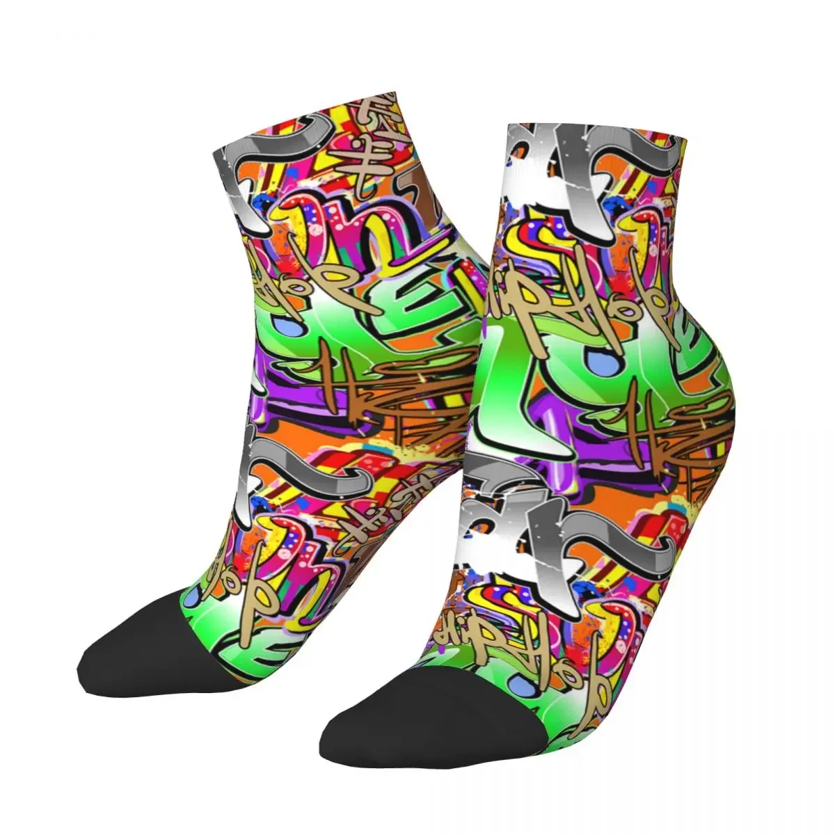 Funny Men's Urban Pattern Dress Socks Unisex Comfortable Warm 3D Print Graffiti Street Art Crew 