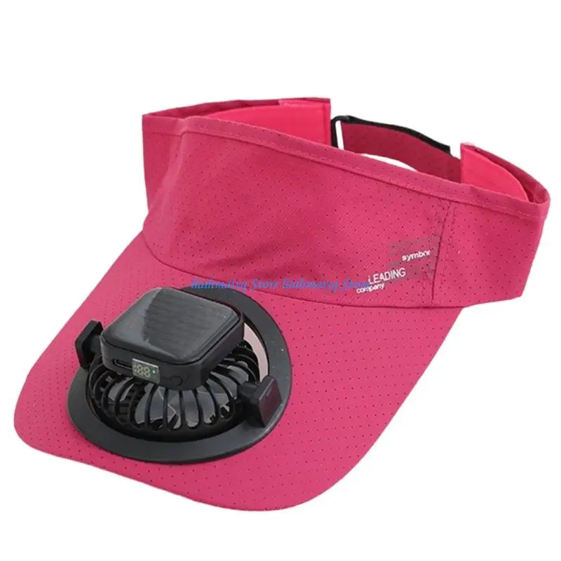 

573B Popular Sunproof Hat USB Charging Solar Power Cooling Fan Hat For Adult Running