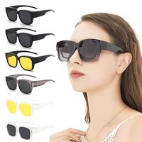 Women Men for Driving Riding Sun Glasses Square Shades Wrap Around Fit Over Glasses Sunglasses Polarized